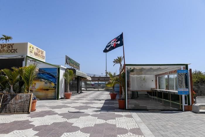 Ambiente de Playa del Inglés en plena fase 2