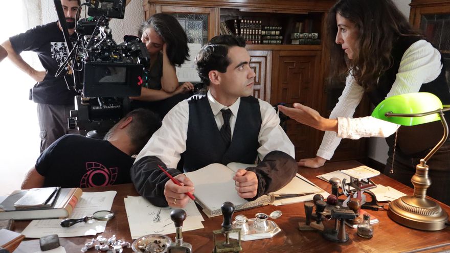 Santiago acolle parte da rodaxe da primeira película sobre a vida de Castelao