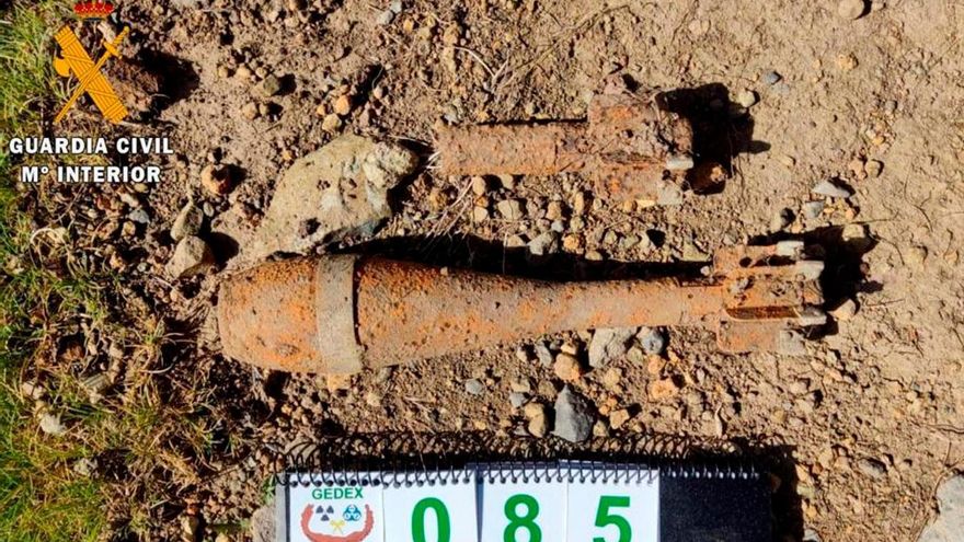 La Guardia Civil destruye un explosivo de la Guerra Civil en un yacimiento arqueológico