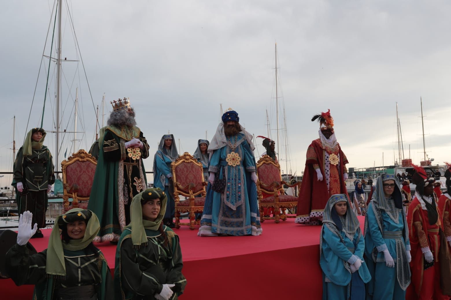 Los Reyes Magos llegan a la Marina