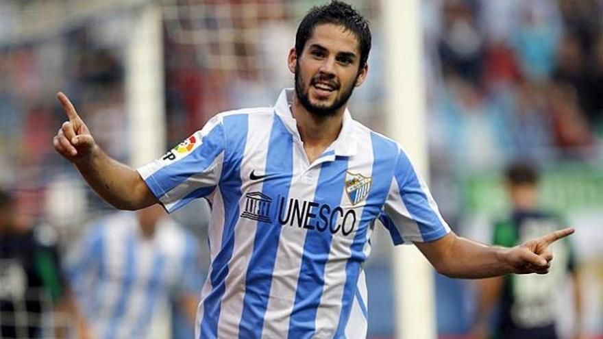 Isco celebra su gol ante el Betis.