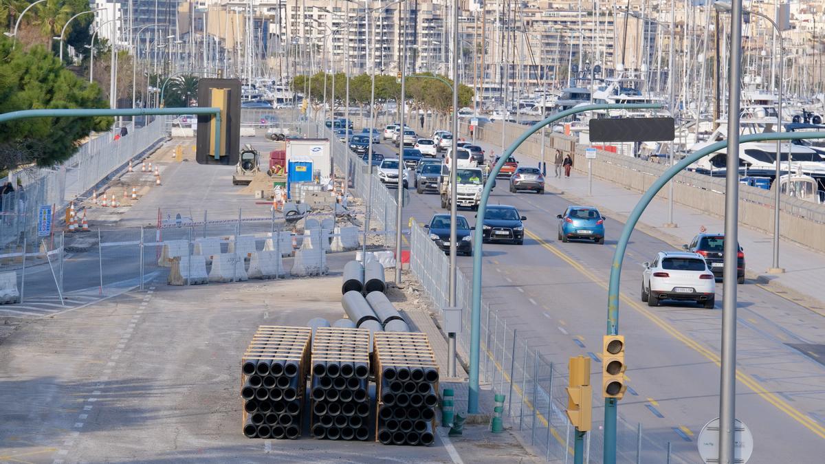 Las fotos de la evolución de obras del Paseo Marítimo de Palma después de tres meses de trabajos