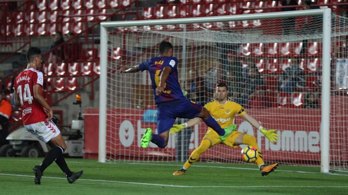 Fali, en acción ante el que volverá a ser su equipo, el Nàstic de Tarragona