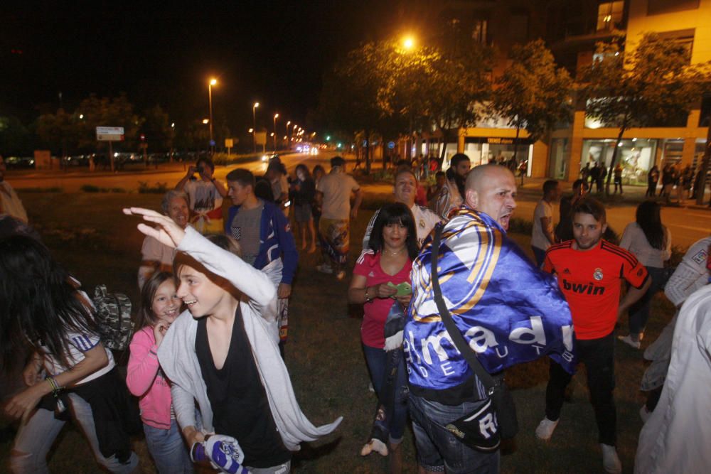 Gironins celebren el títol de lliga del Reial Madrid