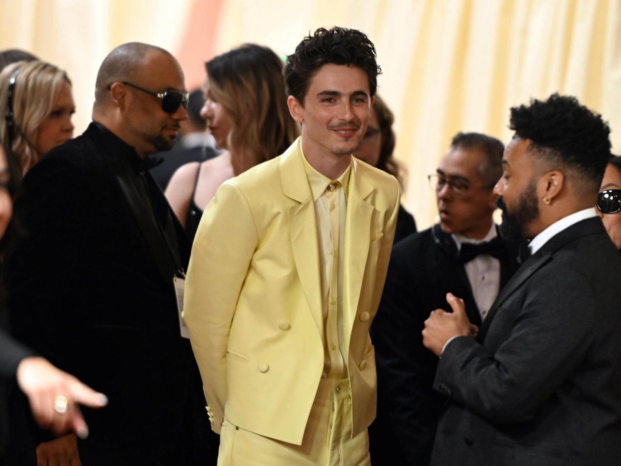 March 2, 2025, Los Angeles, California, USA: TIMOTHEE CHALAMET during red carpet arrivals for the 97th Academy Awards, presented by the Academy of Motion Picture Arts and Sciences (AMPAS), at the Dolby Theatre in Hollywood.