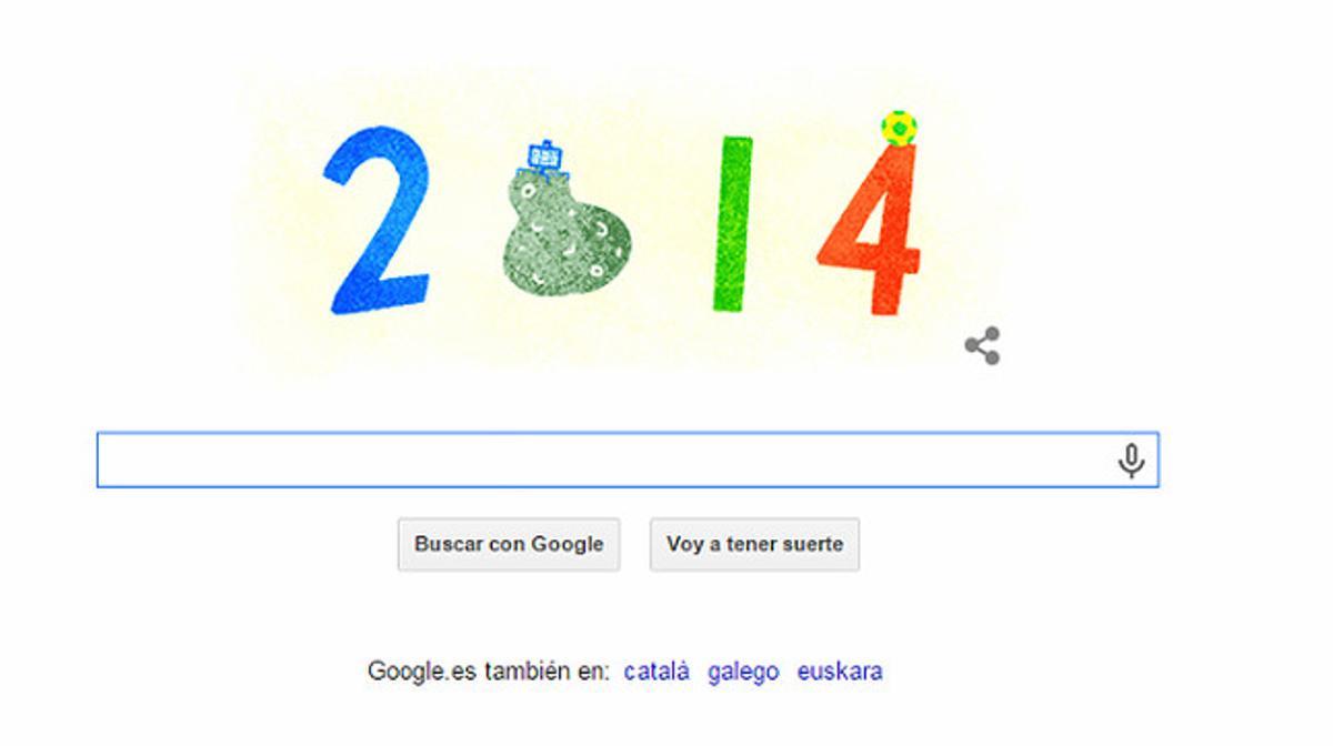 ’Doodle’ de Google que recorda les tendències del 2014.