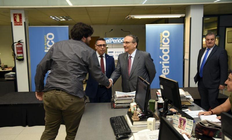 Visita de Javier Moll, presidente de Prensa Ibérica, a EL PERIÓDICO DE ARAGÓN