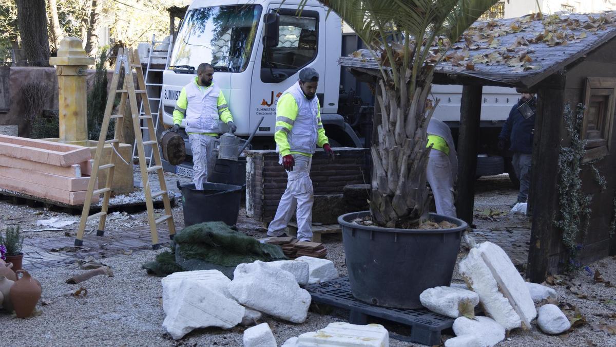 Comienza el desmontaje del Belén monumental de Xàtiva
