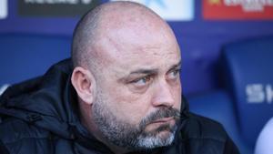 Manolo González, durante el duelo contra el Celta