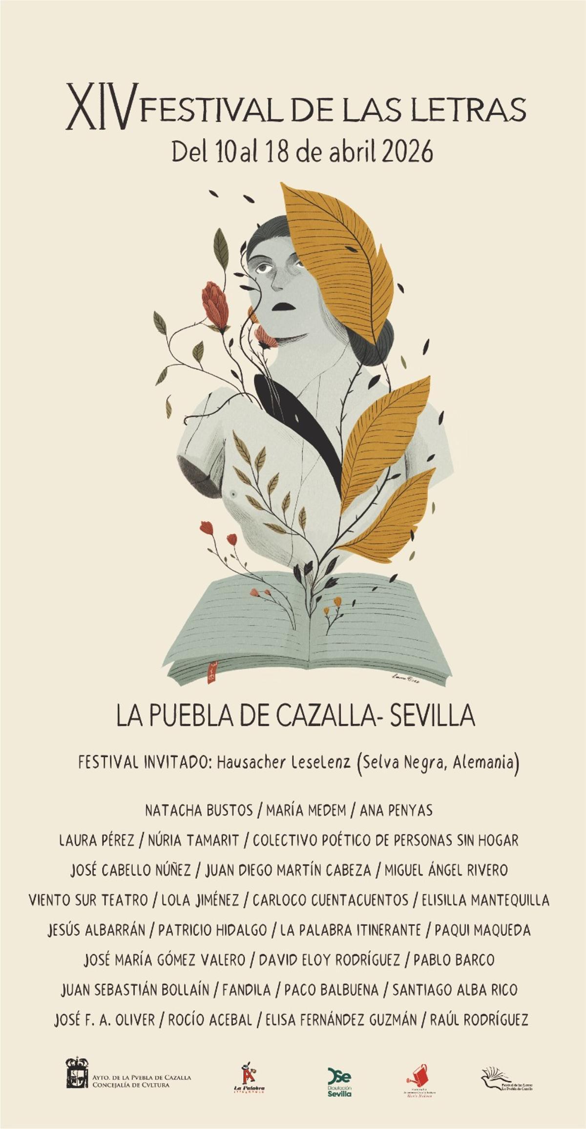 Cartel del XVI Festival de Las Letras, del 10 al 18 de abril.