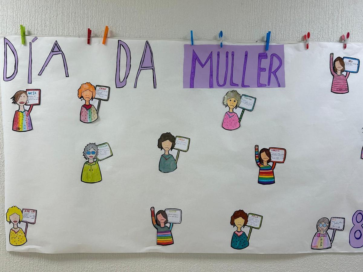 Mural colaborativo do CEIP Figueiroa.