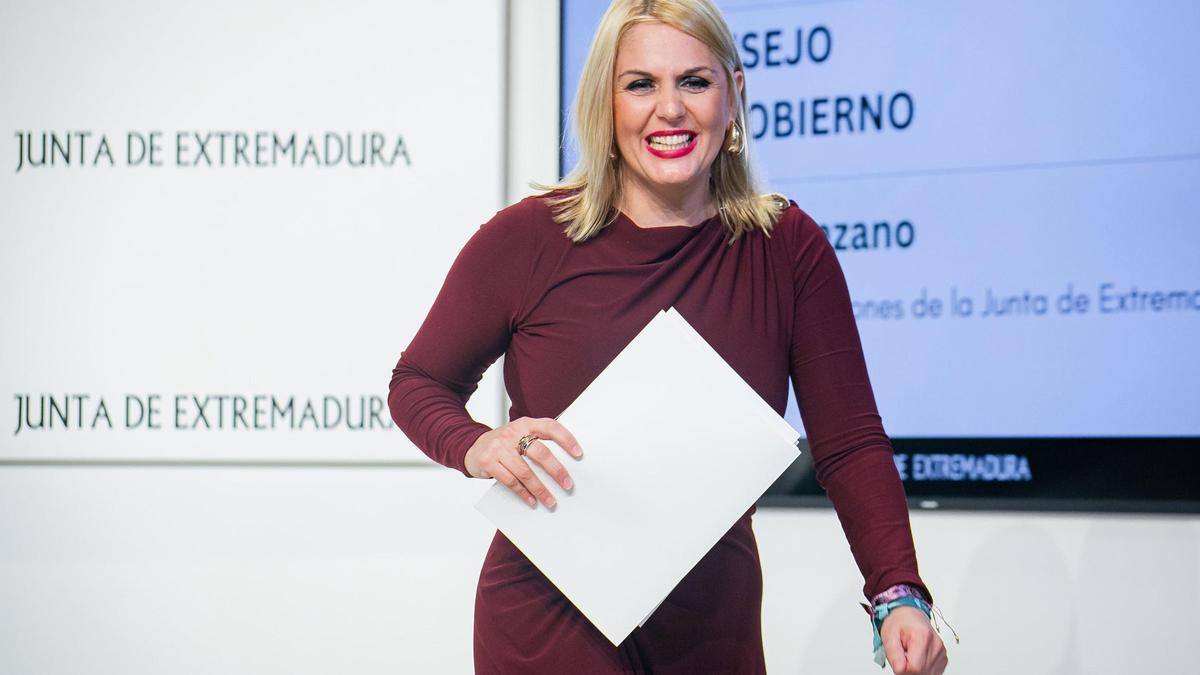 La portavoz de la Junta en funciones, Elena Manzano