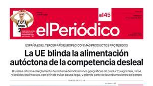 La portada de EL PERIÓDICO del 27 de marzo de 2024