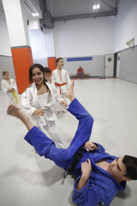 Los niños del campus de verano de judo del Quirina