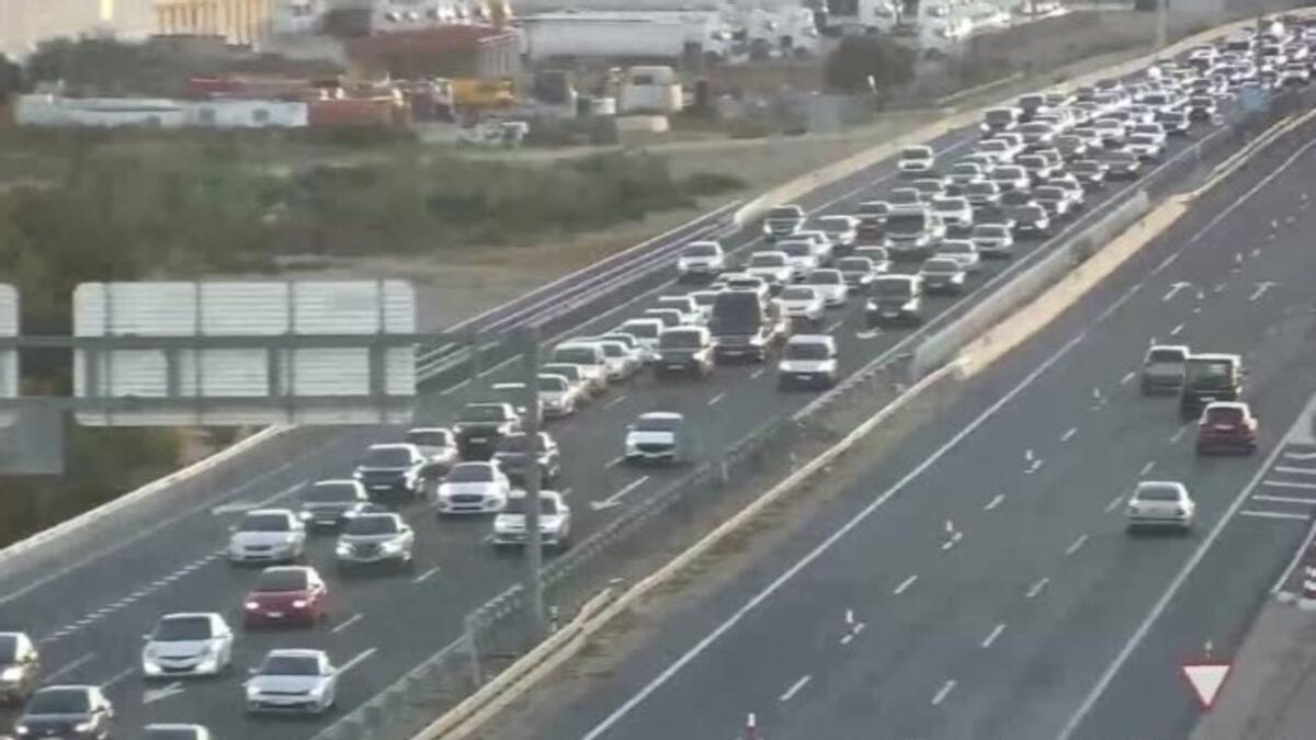 Retenciones kilométricas para acceder al Gran Premio de Cheste hoy, sábado 15 de noviembre.