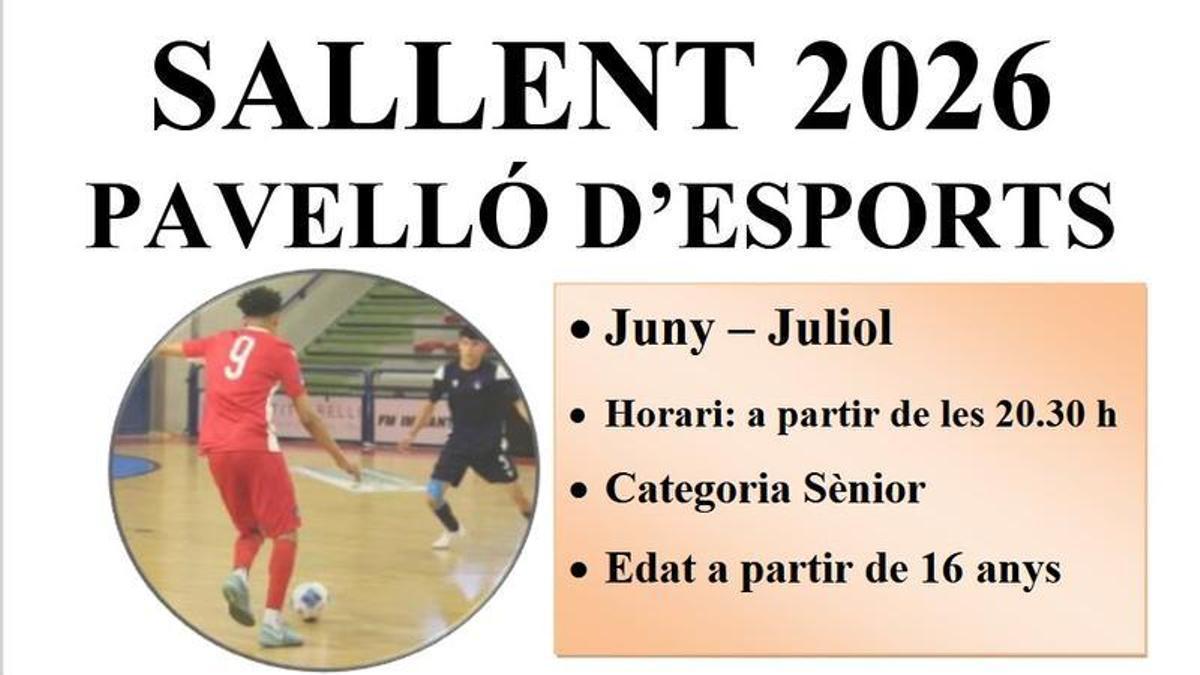 Imatge del cartell de les 24 hores de futbol sala de Sallent
