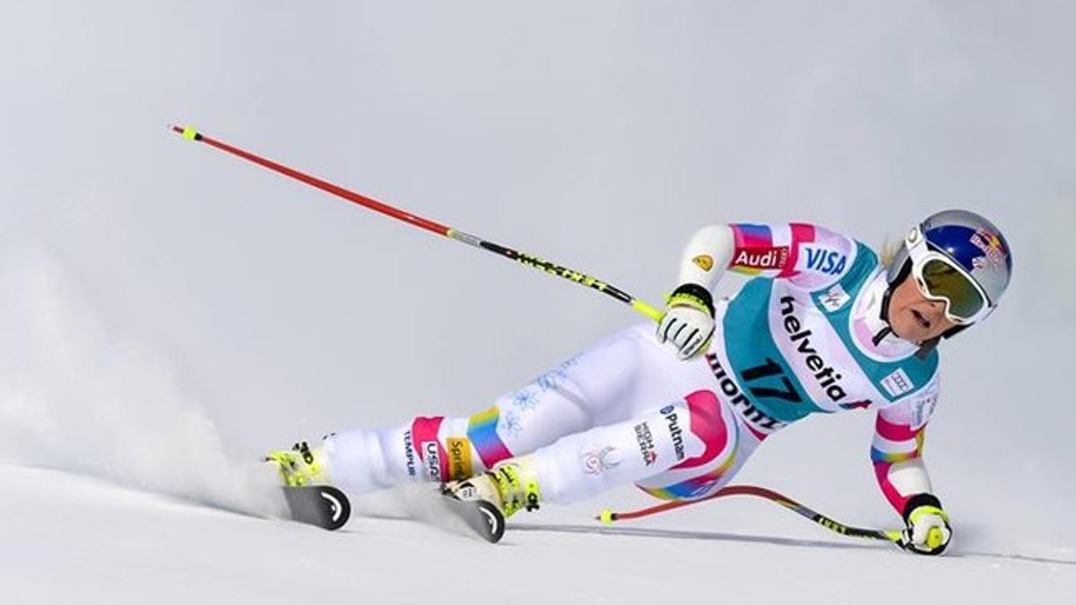 Lindsey Vonn voló en St. Moritz