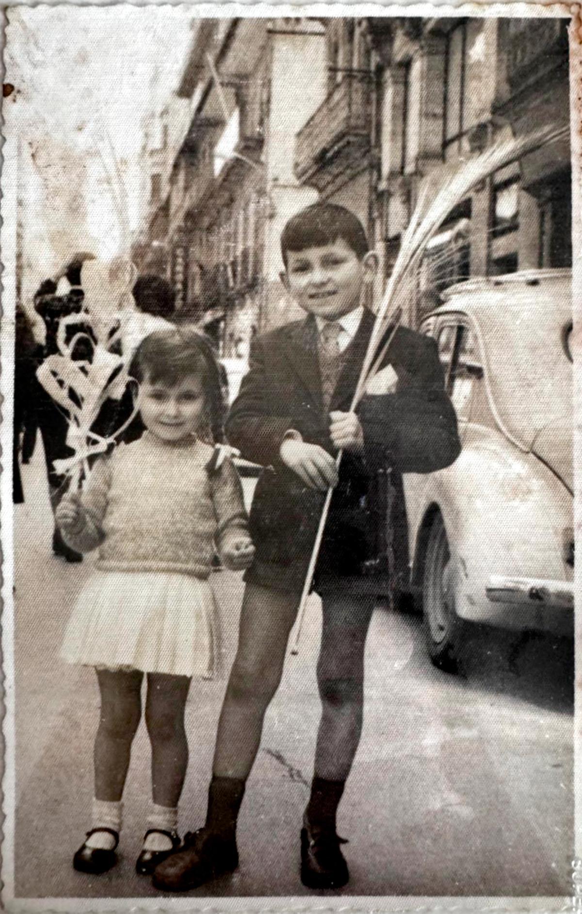 Celia Miralles and her brother.