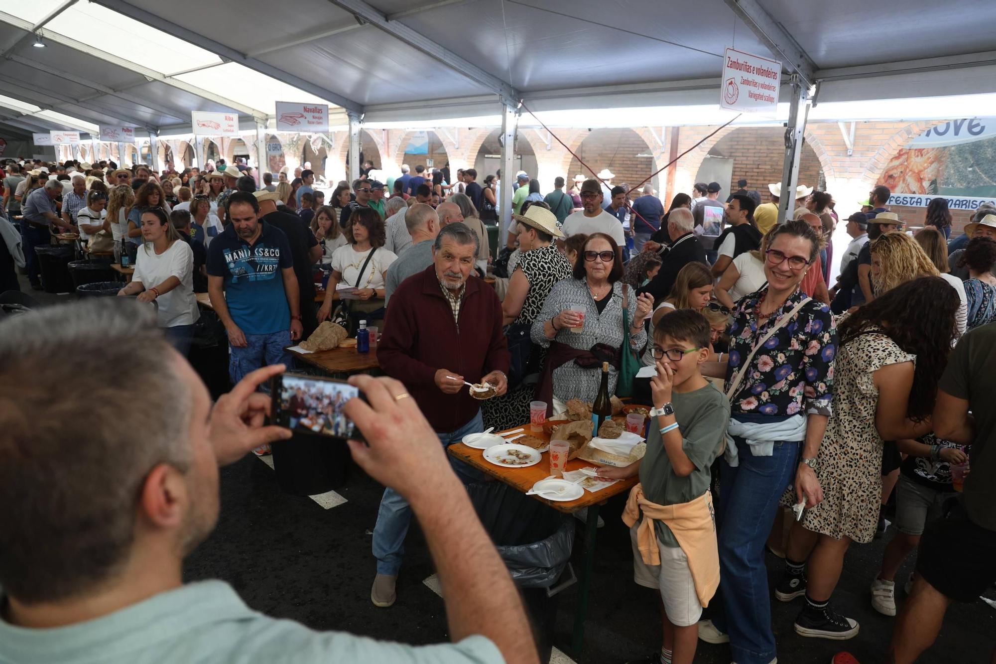 La Festa do Marisco de O Grove, esta mañana.
