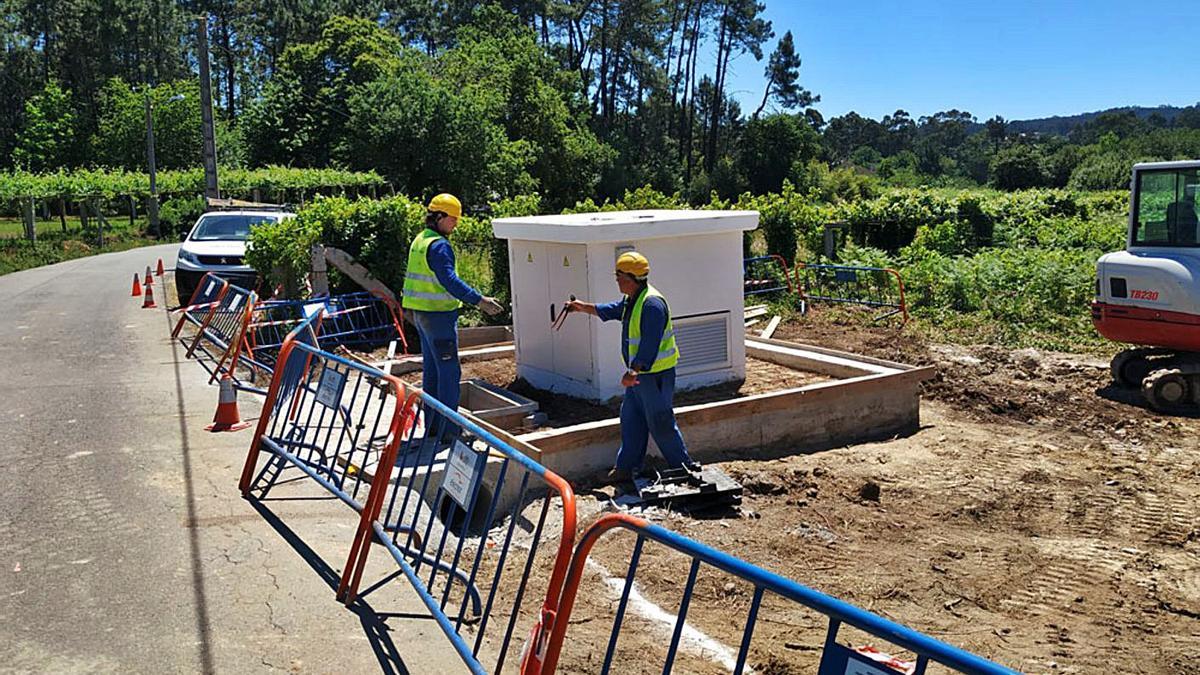 El vial de Abuín, ubicado en el municipio de Meaño. |   // FDV