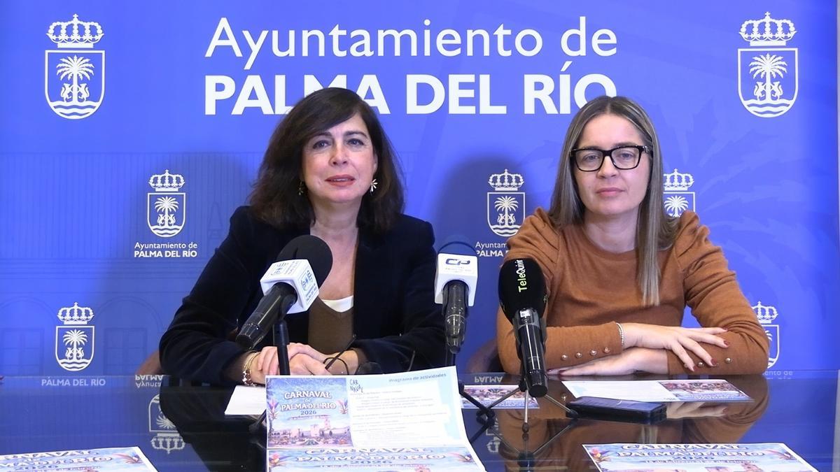 Matilde Esteo y Mari Ángeles Zamora presentan el Carnaval 2026 de Palma del Río.