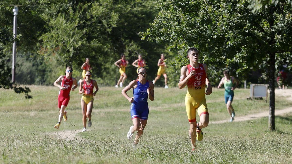 Sector de carrera a pie del Mundial de Acuatlón por A Xunqueira.