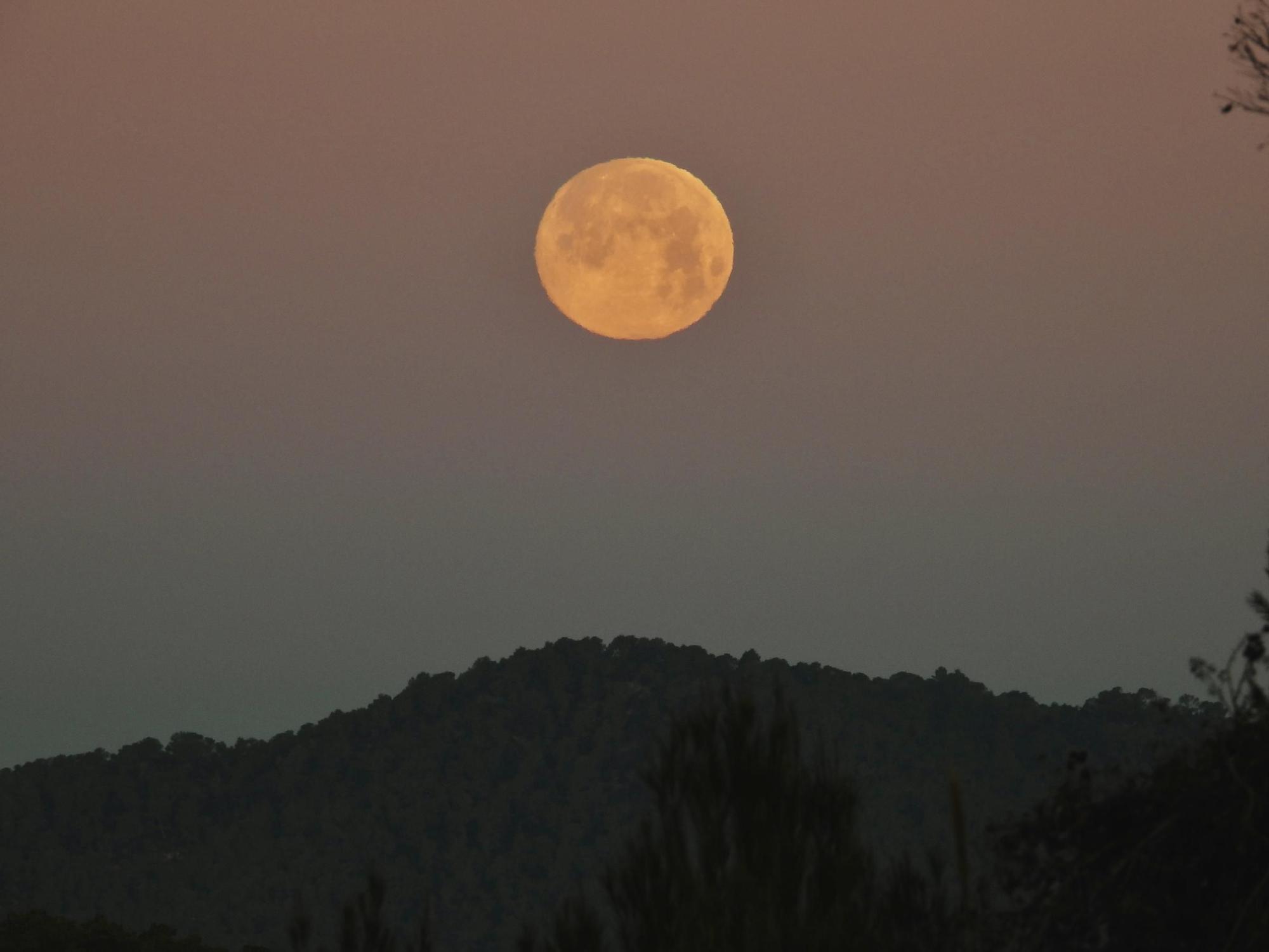 Las mejores fotos de la Luna de lobos vista desde Ibiza y Formentera