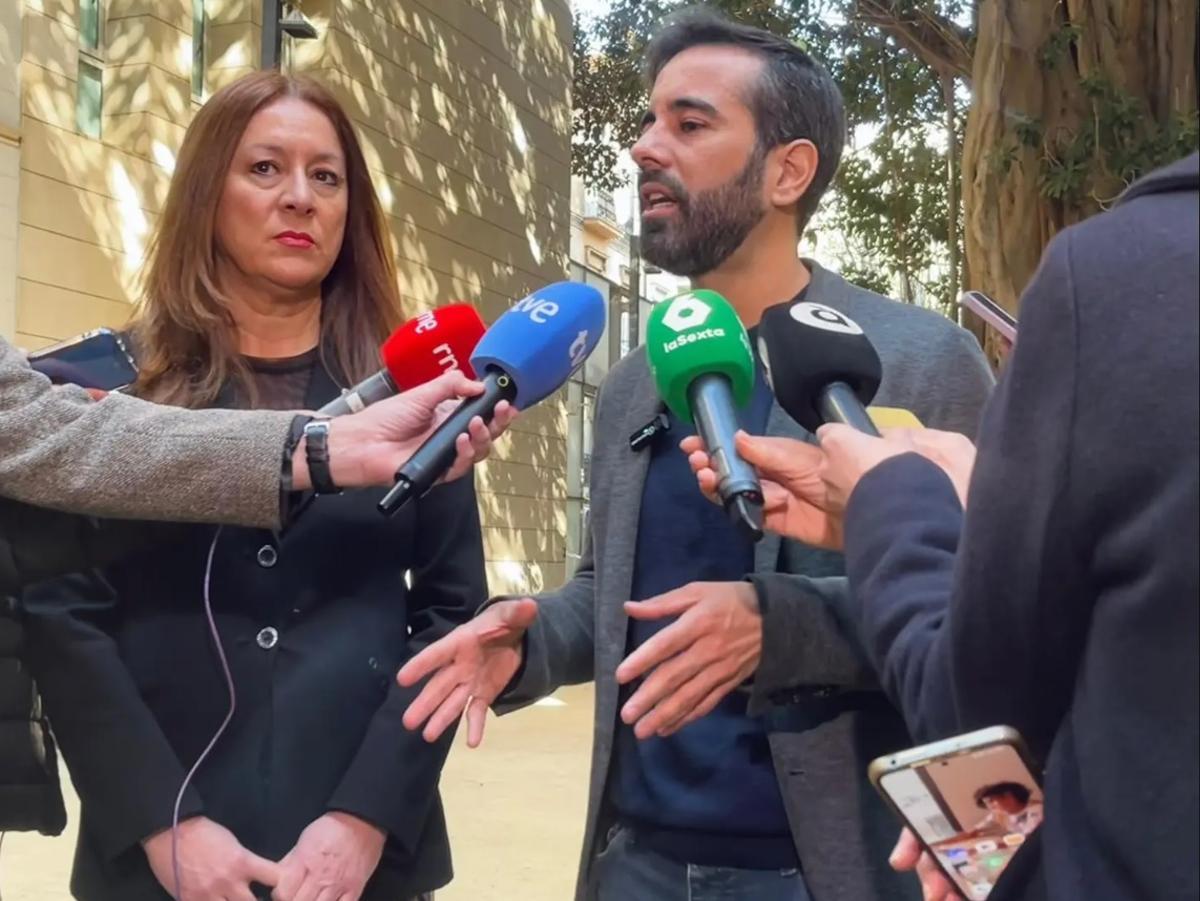 Alicia Andújar y José Muñoz, en las Corts
