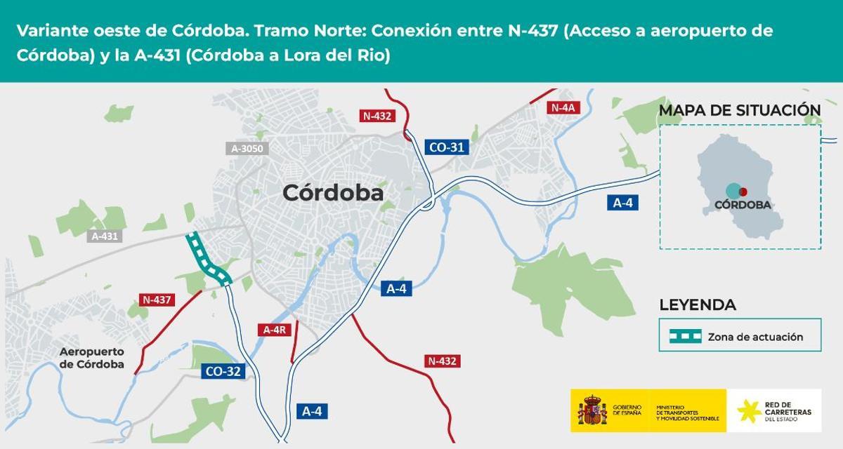 Gráfico sobre lo que queda por hacer de la variante Oeste, remitido por el Ministerio de Transportes.