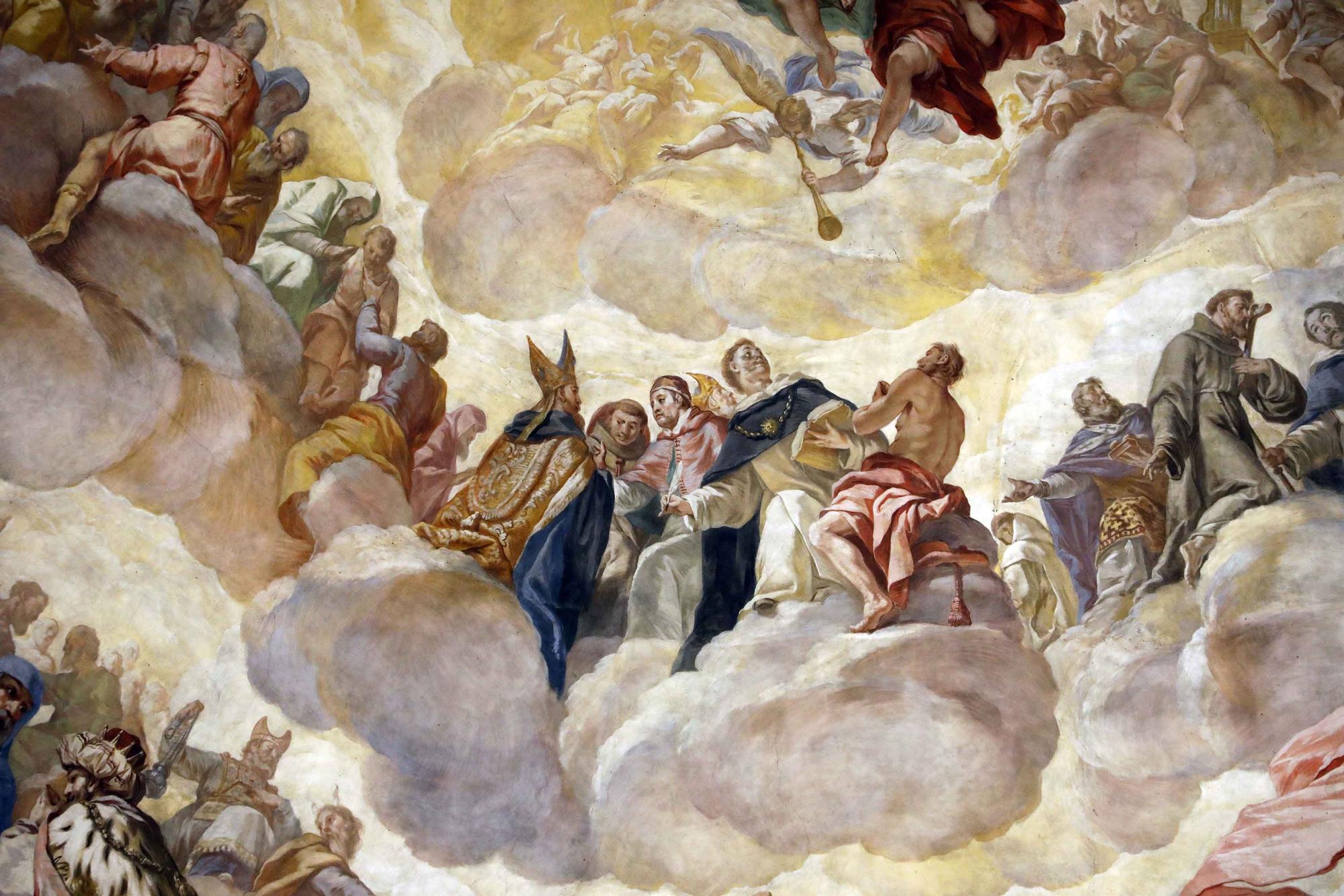 Los frescos de la Basilica de la Virgen al detalle