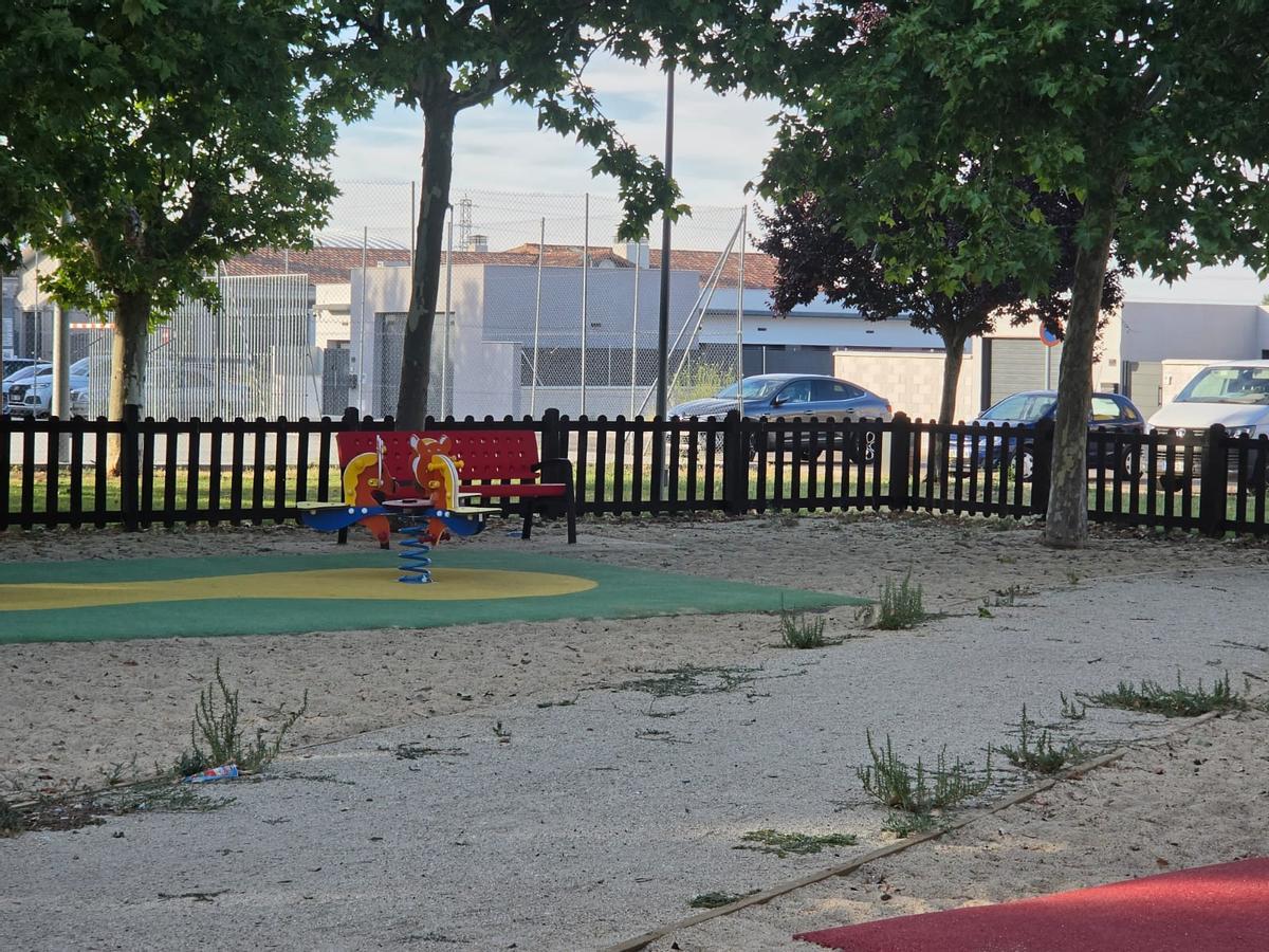 Parques y jardines del barrio siglo XXI llenos de maleza y sin mantenimiento.