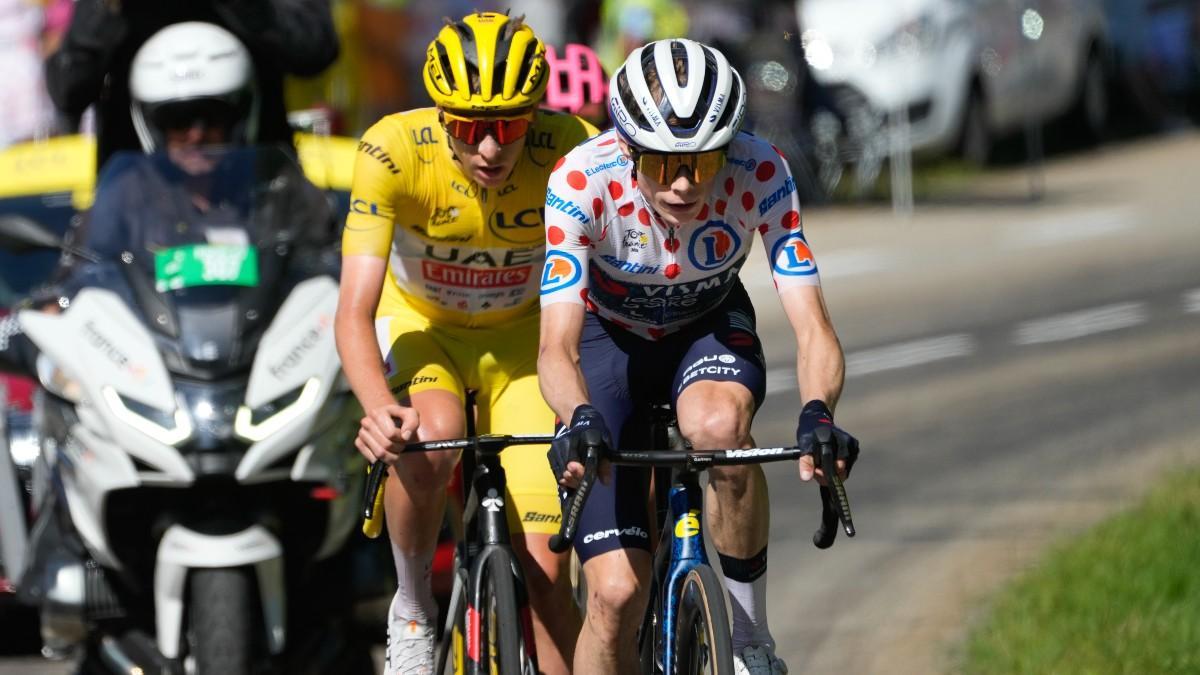 Pogacar y Vingegaard, cara a cara durante la etapa reina del Tour de Francia 2024