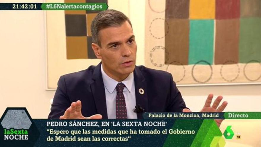 Pedro Sánchez en &#039;La Sexta Noche&#039;.