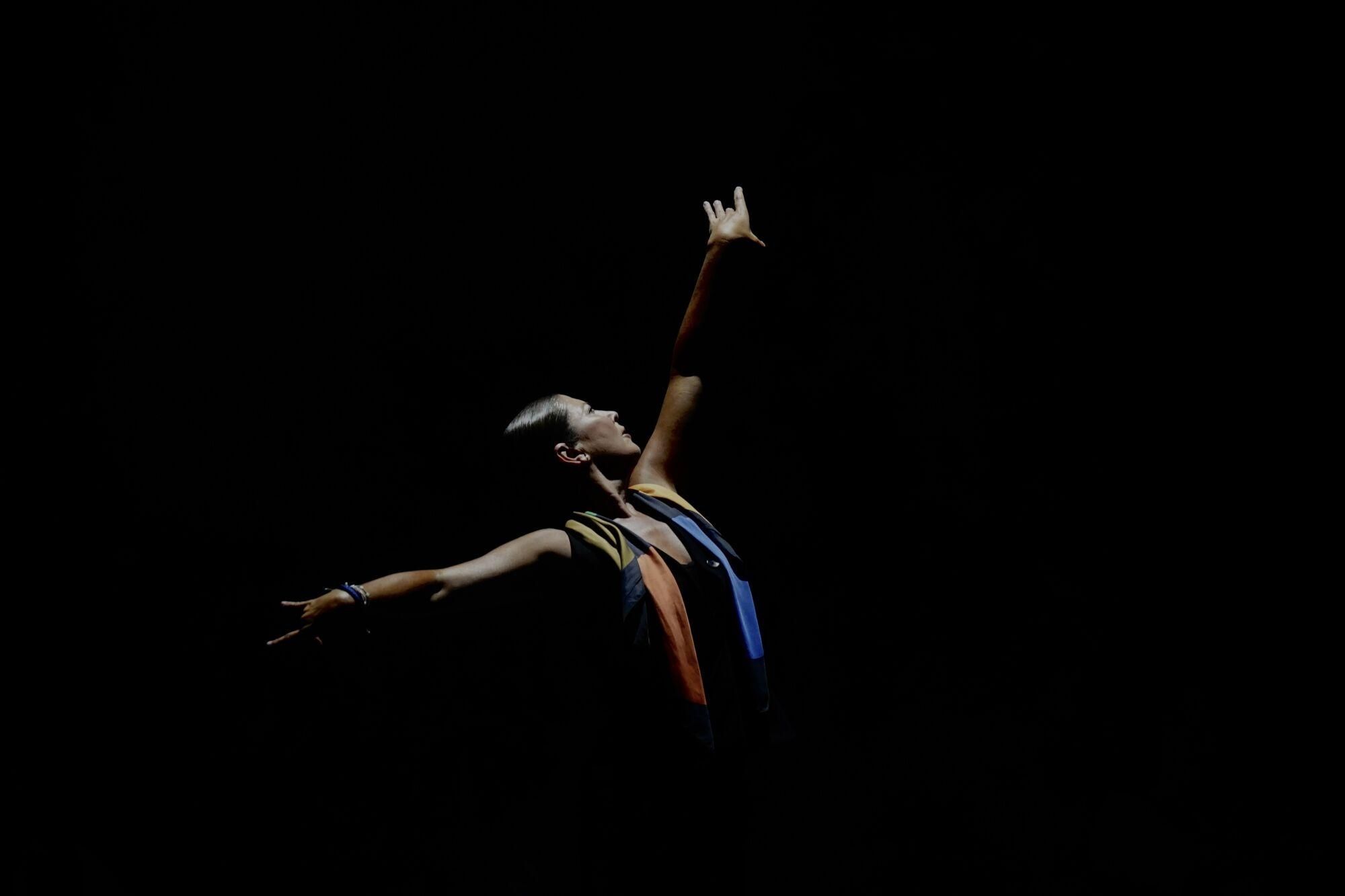 La bailaora gaditana, Sara Baras, durante su espectáculo “Sara Baras, a Paco de Lucía”, Vuela