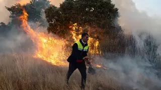 Incendio en Abejera (Zamora)