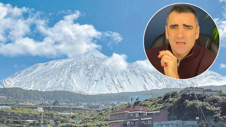 La borrasca Emilia deja nieve en el Teide