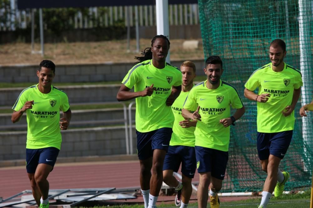 Primer entrenamiento del Málaga CF.