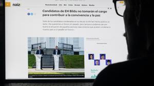 Noticia del diario ’Naiz’ sobre los candidatos de EH Bildu que renuncian a ser concejales