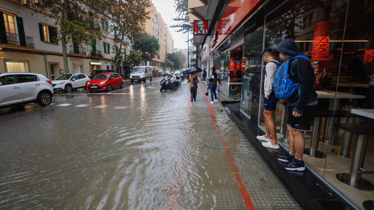 Imágenes de la lluvia en Ibiza