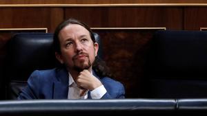 Pablo Iglesias, en el Congreso.