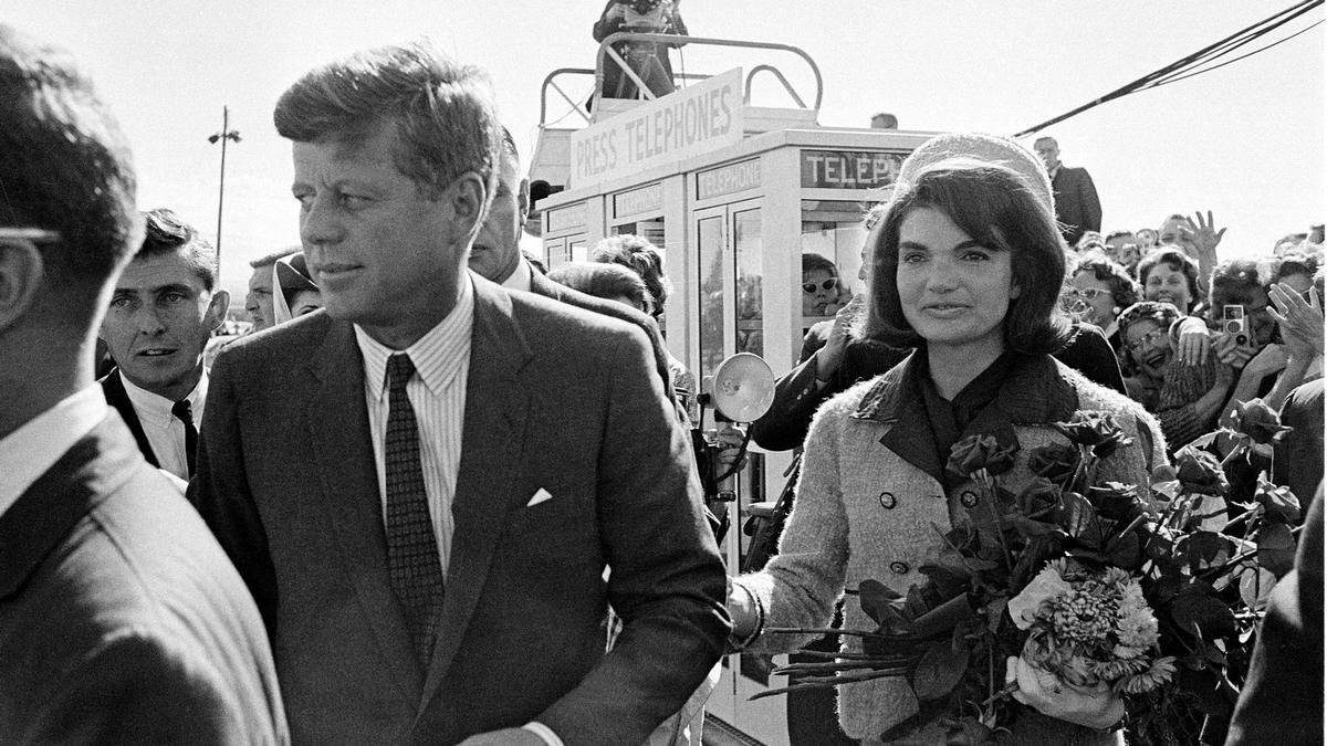 John F. Kennedy y Jackie Onassis.