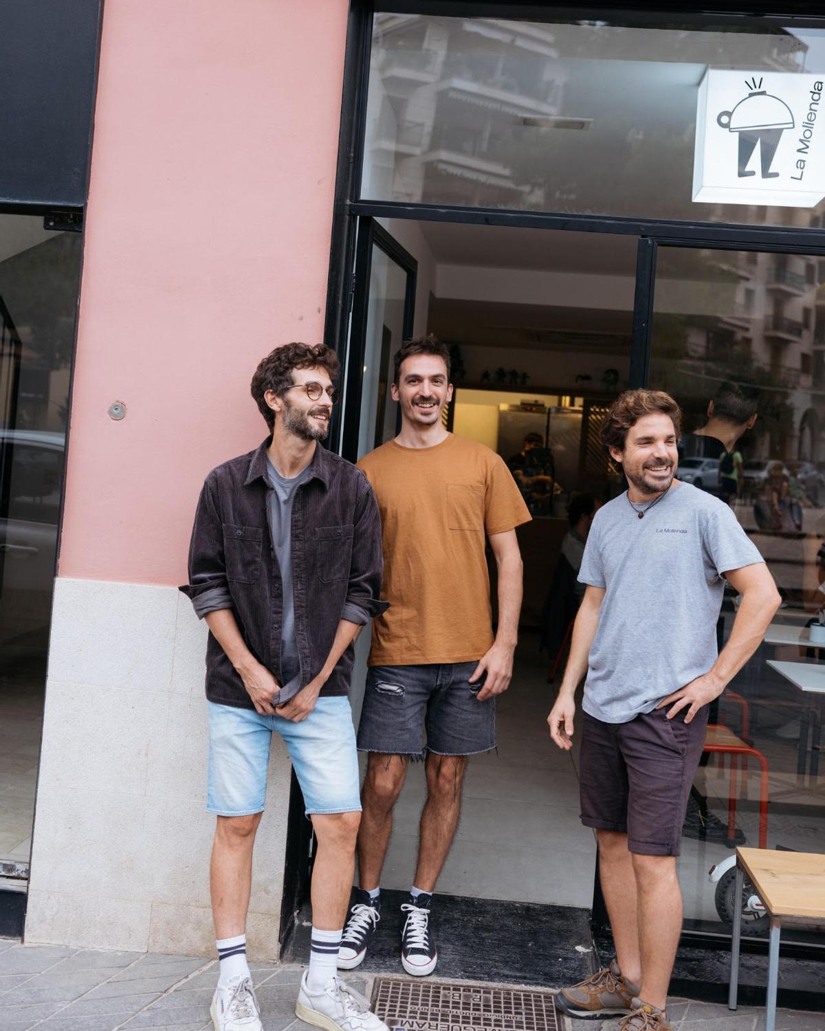Miguel, Marcos y Toni, socios de La Molienda