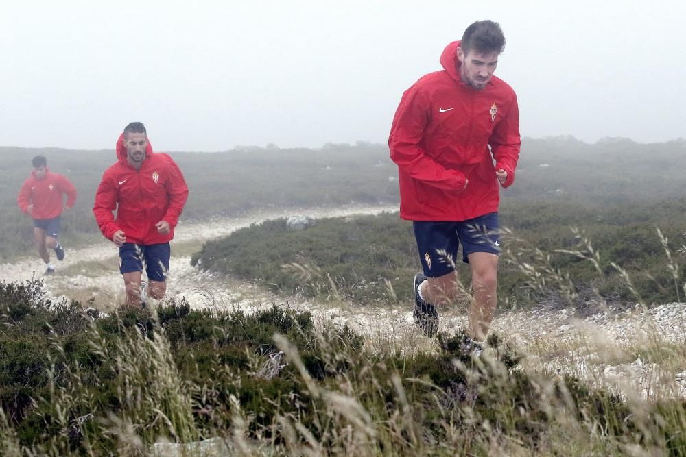 El Sporting entrena en Pajares