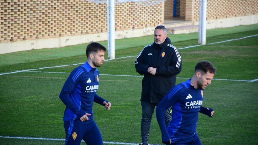 En imágenes | David Navarro dirige el entrenamiento del Real Zaragoza