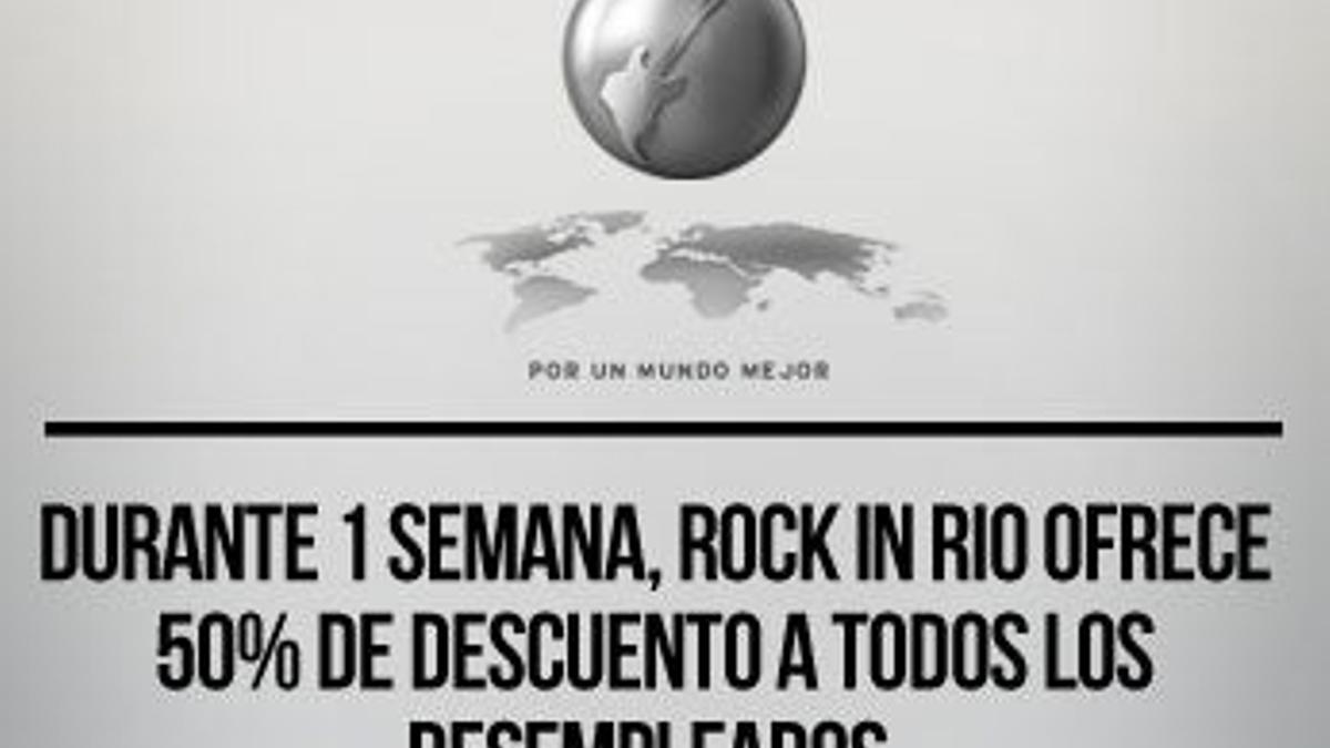 Las entradas del Rock in Rio a mitad de precio