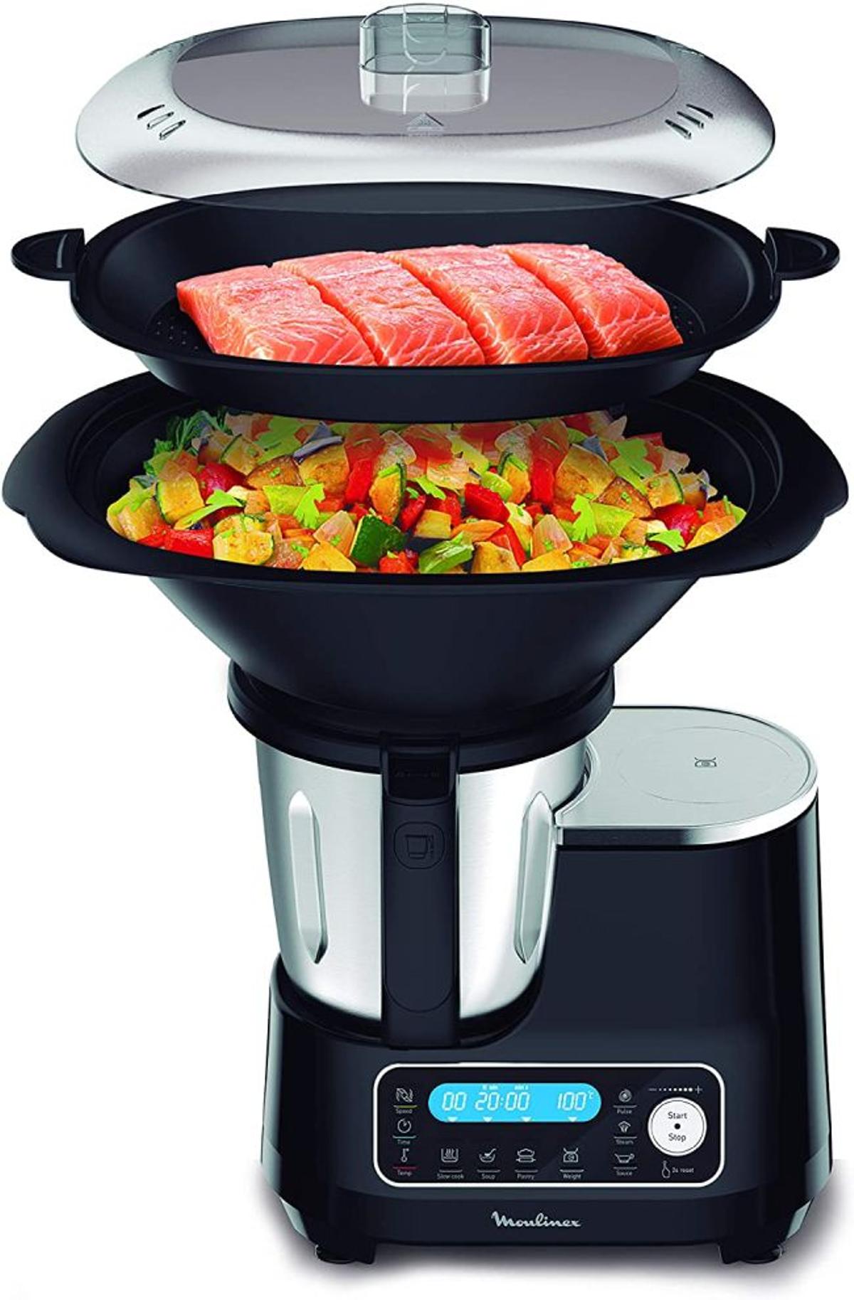 Los mejores robots de cocina de Amazon: Moulinex ClickChef HF4SPR30,