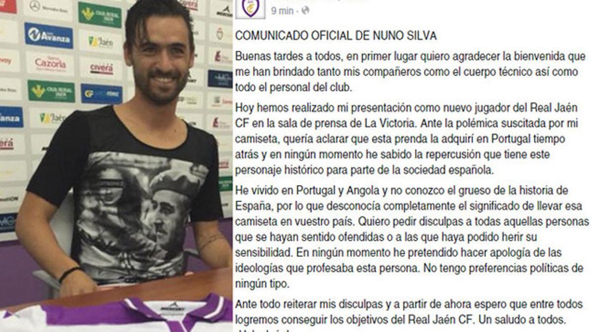 Nuno Silva y su camiseta de Franco levantaron todo tipo de críticas