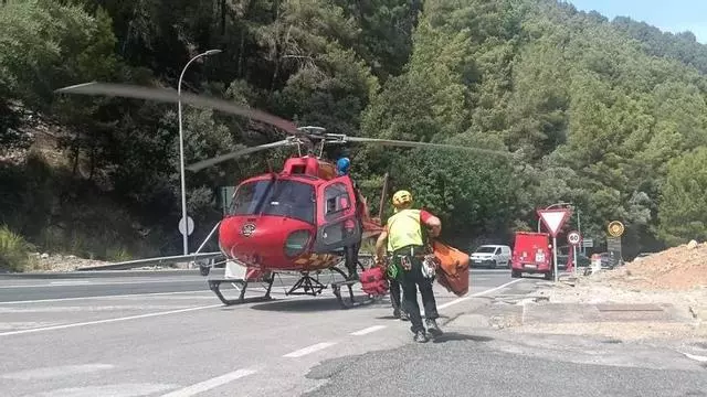 VÍDEO | Rescatan a un barranquista herido tras caer de siete metros de altura en Sóller
