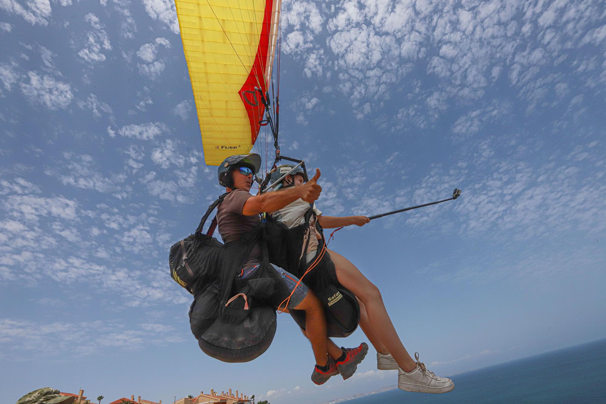 Lanzamiento en parapente en Santa Pola