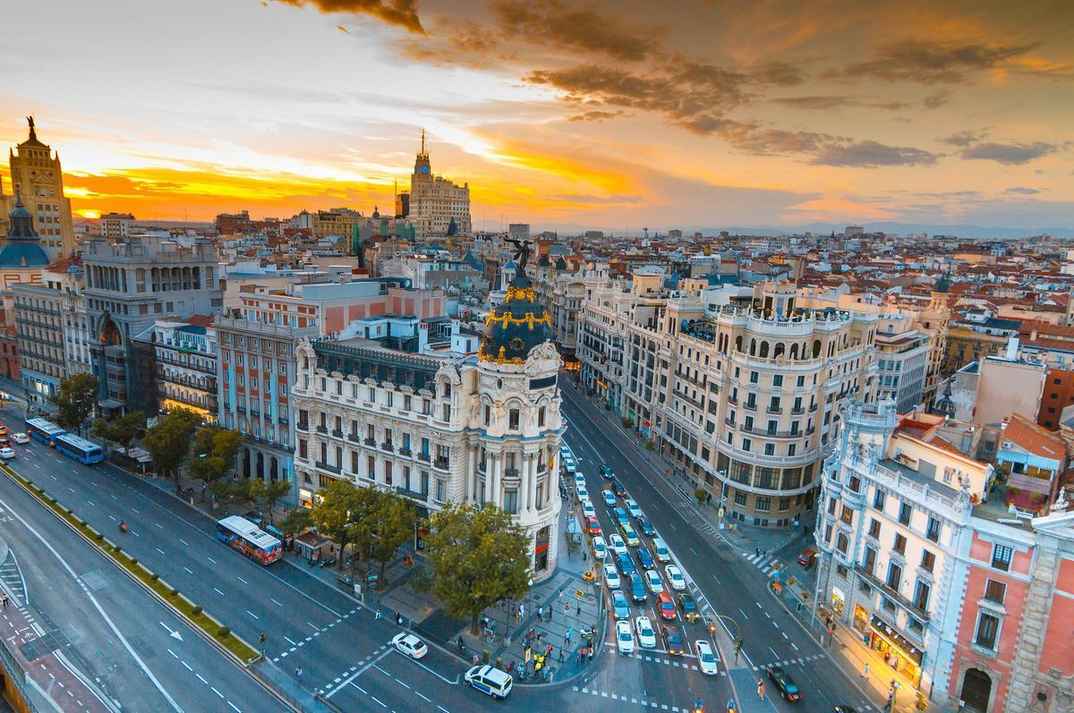 Una vista del centro de Madrid.